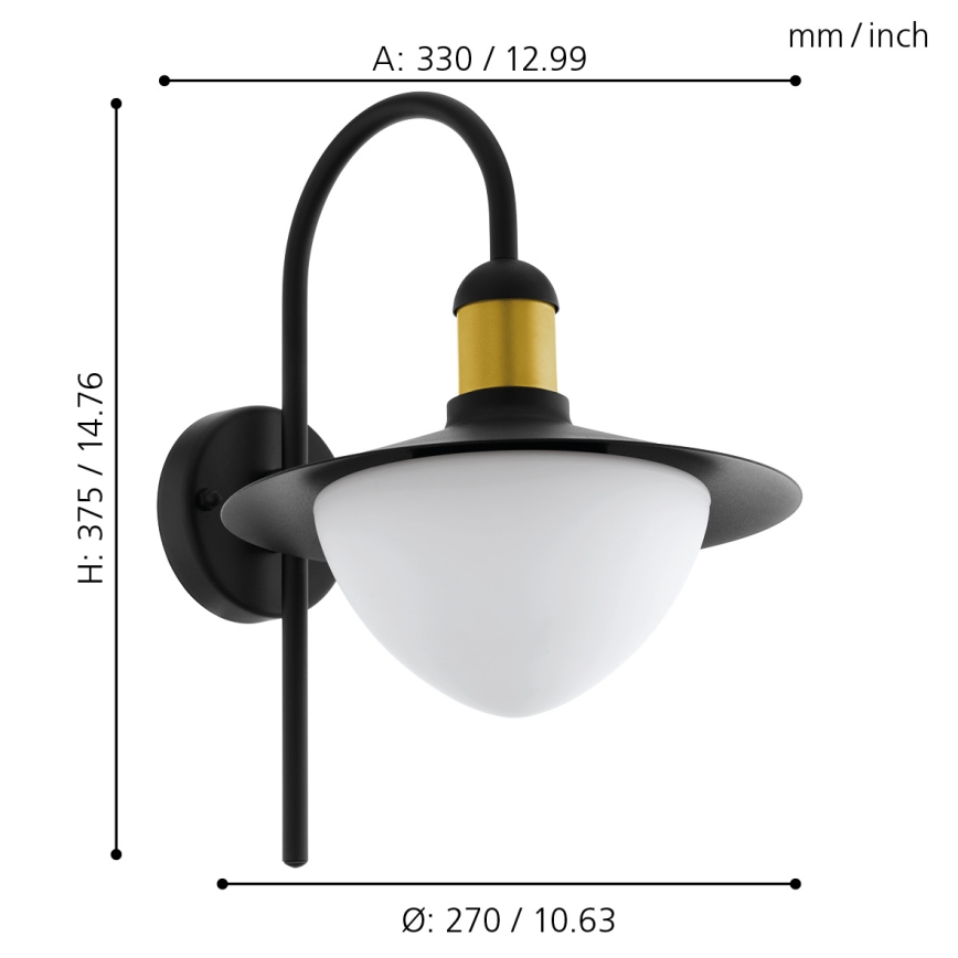 Eglo - Outdoor wall light 1xE27/60W/230V