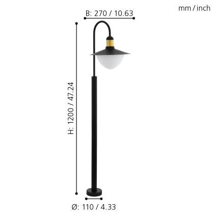 Eglo - Outdoor lamp 1xE27/60W/230V