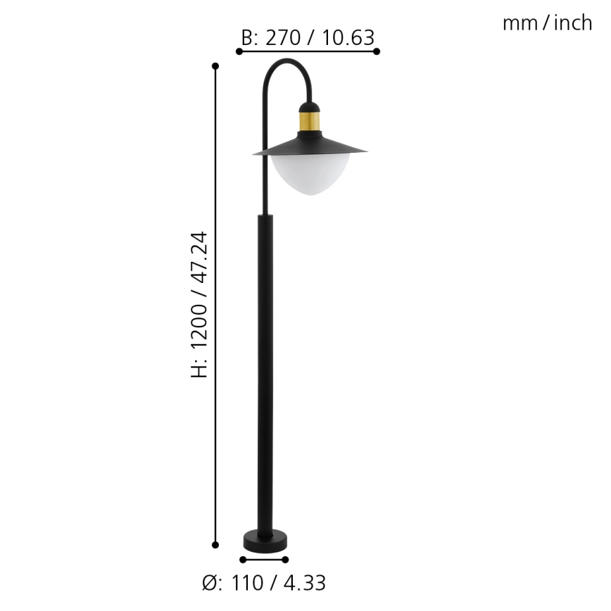 Eglo - Outdoor lamp 1xE27/60W/230V