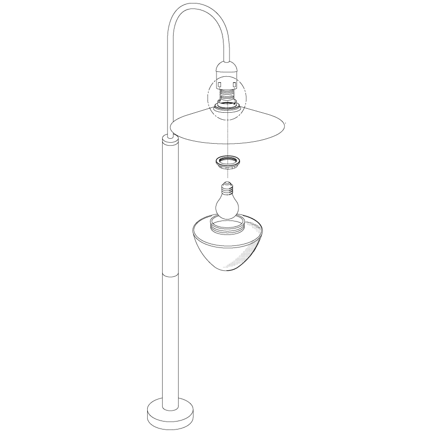 Eglo - Outdoor lamp 1xE27/60W/230V