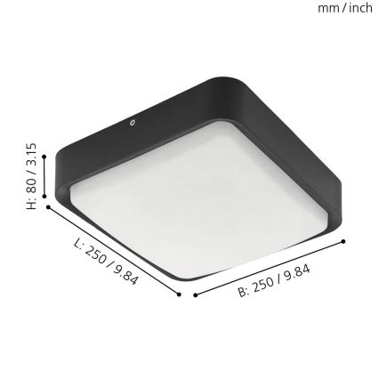 Eglo - LED Dimmable outdoor ceiling light LED/14,6W/230V