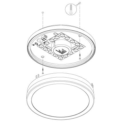 Eglo - LED Dimmable bathroom ceiling light LOCANA-C LED/14W grey IP44