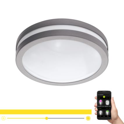 Eglo 97299 - LED dimmable bathroom light LOCANA-C LED/14W silver IP44