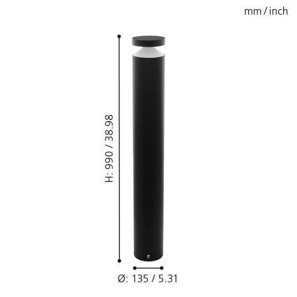 Eglo - Outdoor LED lamp LED/11W/230V black 990 mm
