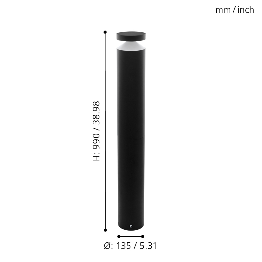 Eglo - Outdoor LED lamp LED/11W/230V black 990 mm