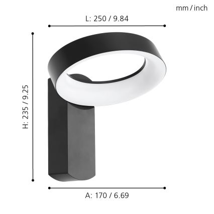 Eglo - Outdoor LED wall light LED/11W/230V
