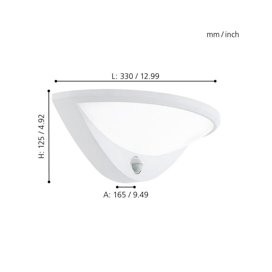 Eglo - LED Outdoor wall light with sensor 1xLED/9,3W/230V IP44