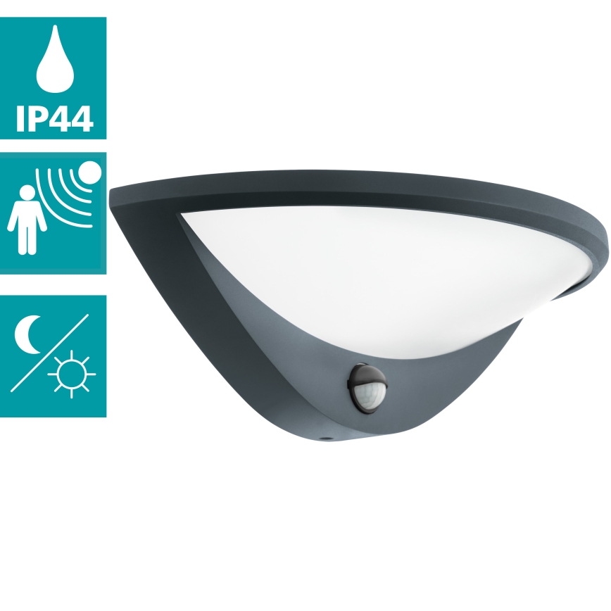Eglo 97312 - LED Outdoor wall light with a sensor BELCREDA LED/9,3W/230V IP44