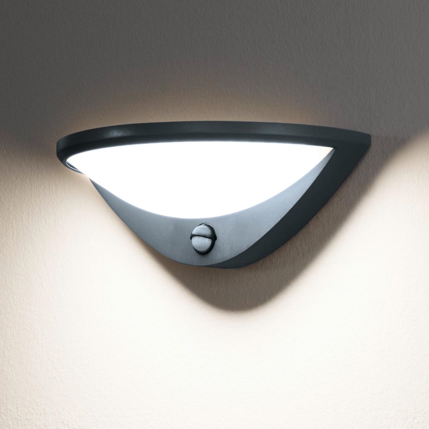 Eglo 97312 - LED Outdoor wall light with a sensor BELCREDA LED/9,3W/230V IP44