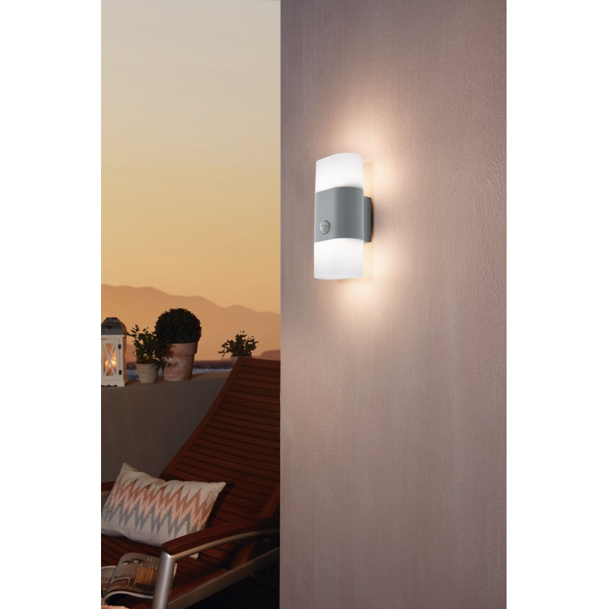 Eglo 97313 - LED Outdoor wall light with a sensor FAVRIA 1 2xLED/5,5W/230V IP44