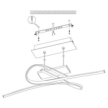 Eglo 97362 - LED chandelier on a string PALOZZA 2xLED/11W/230V