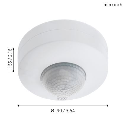 Eglo - Outdoor motion sensor 12 m white IP44