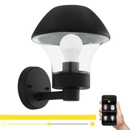 Eglo 97446 - LED Dimmable outdoor wall light VERLUCCA-C 1xE27/9W/230V IP44 Bluetooth