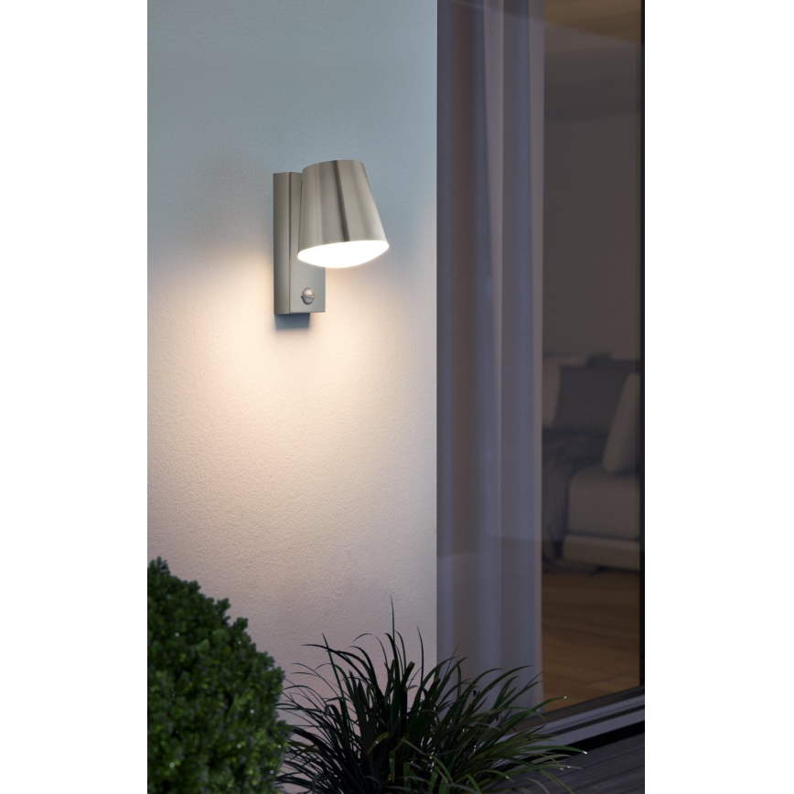 Eglo 97453 - Outdoor wall light with sensor CALDIERO 1xE27/10W/230V IP44