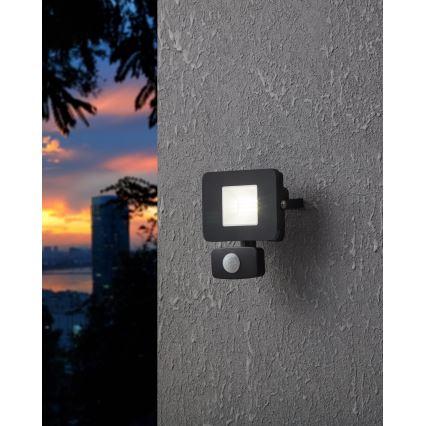 Eglo - LED Floodlight with a sensor LED/10W/230V IP44