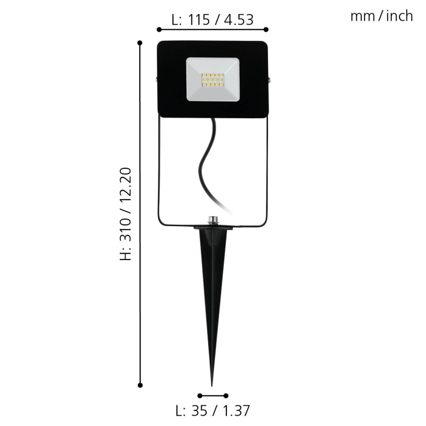 Eglo 97471 - LED Floodlight FAEDO 4 LED/10W/230V IP44