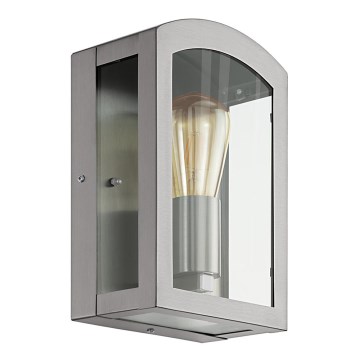 Eglo 97477 - Outdoor wall light PARETTA 1xE27/60W/230V matte chrome
