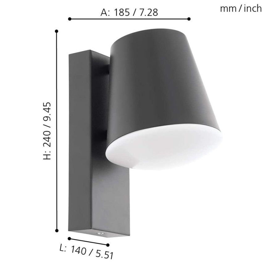 Eglo - LED Dimmable outdoor wall light CALDIERO-C 1xE27/9W/230V IP44