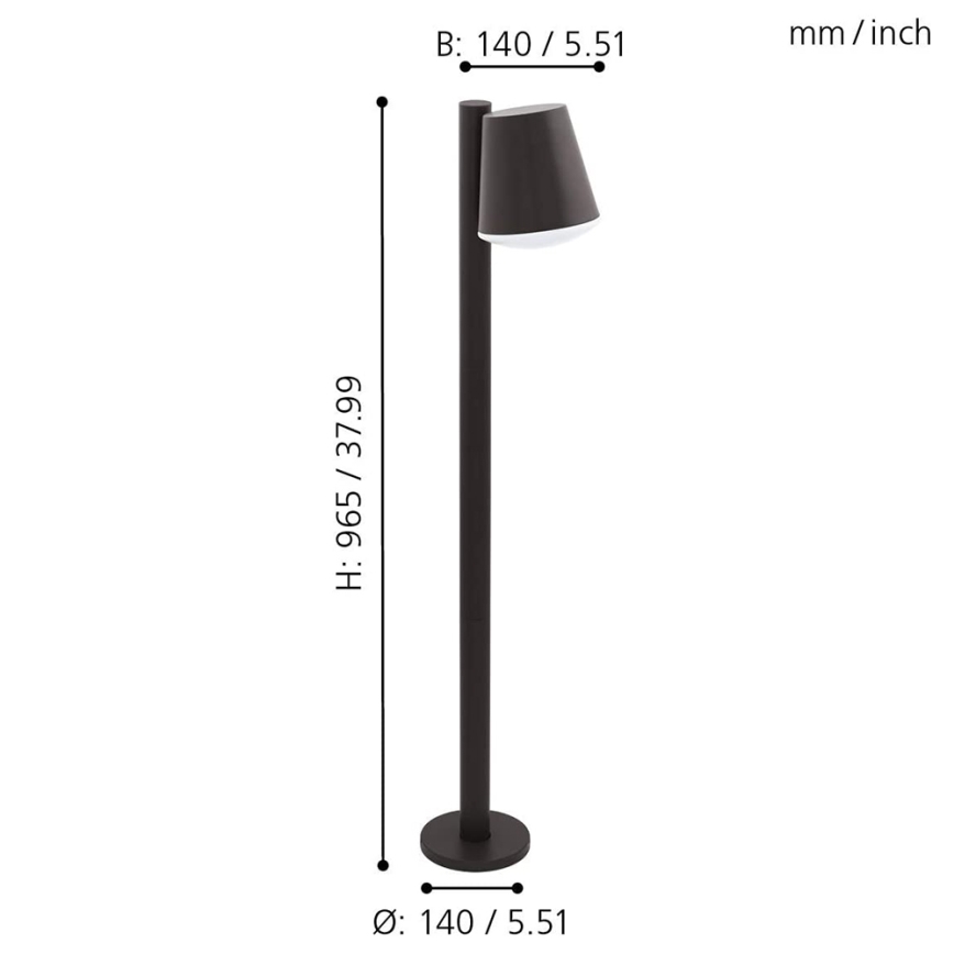 Eglo - LED RGB Dimmable outdoor lamp CALDIERO-C 1xE27/9W/230V anthracite IP44
