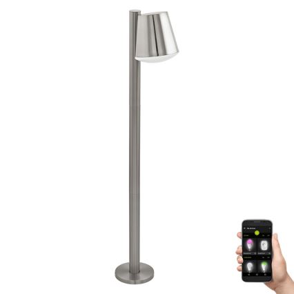 Eglo - LED Dimmable outdoor lamp CALDIERO-C 1xE27/9W/230V matte chrome IP44