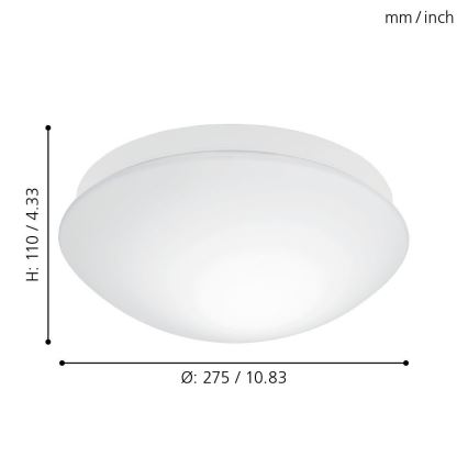 Eglo - Bathroom light with sensor 1xE27/20W/230V