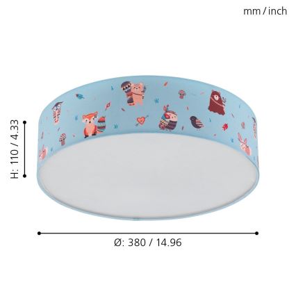 Eglo - Children's ceiling light 2xE27/40W/230V