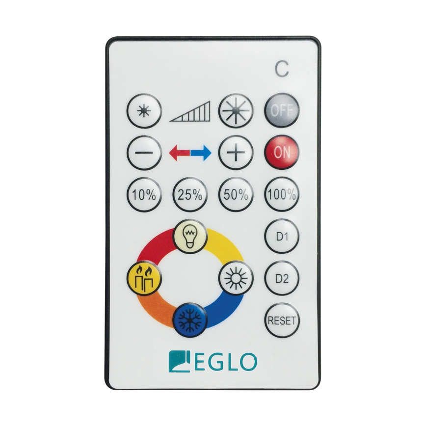Eglo - Dimmable LED Ceiling Light, 21W, 230V, Ø 45 cm + Remote Control