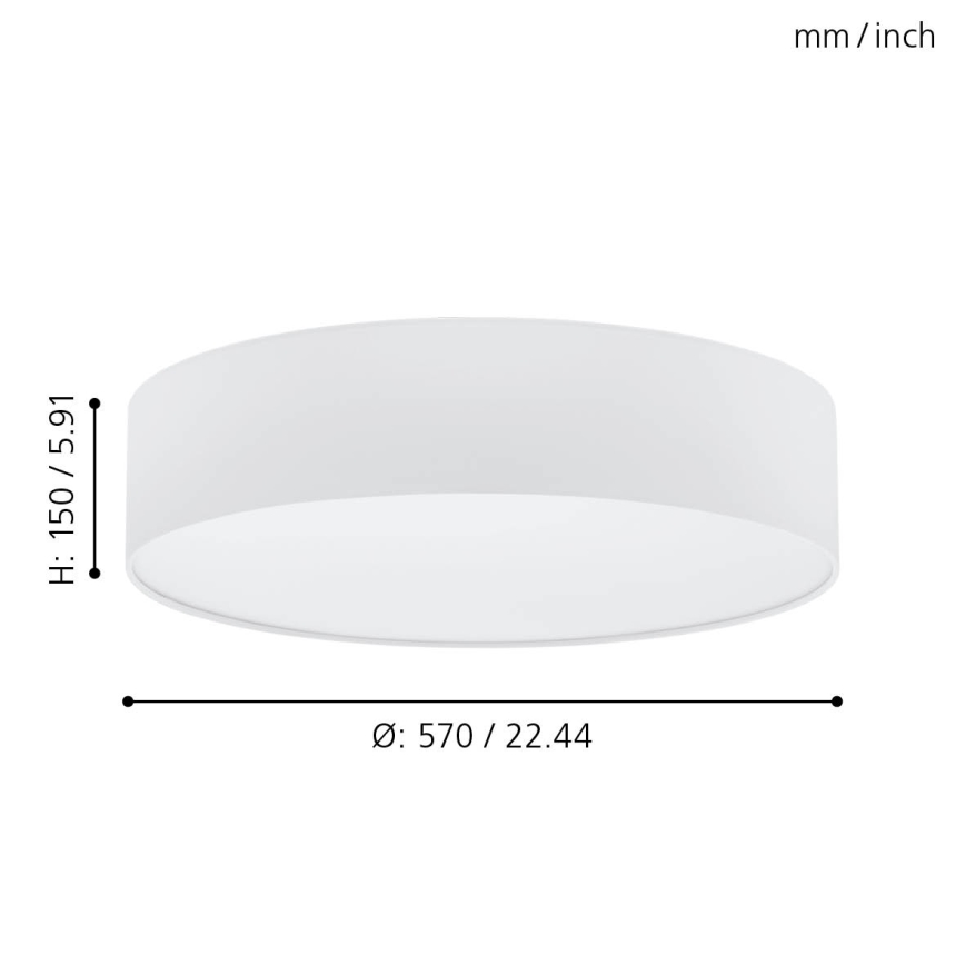 Eglo - Ceiling light PASTERI 3xE27/25W/230V 57 cm