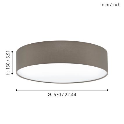 Eglo - Ceiling light 3xE27/60W/230V 57 cm