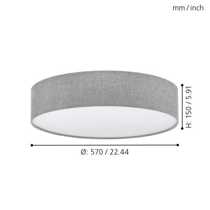Eglo - Ceiling light 3xE27/60W/230V 57 cm