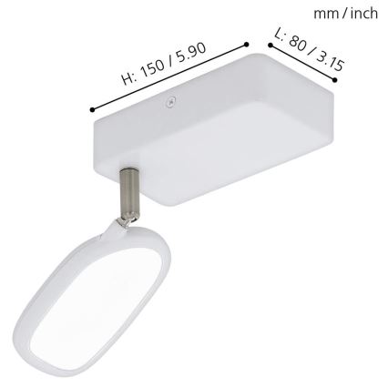 Eglo - LED RGB Spotlight PALOMBARE-C 1xLED/5W/230V