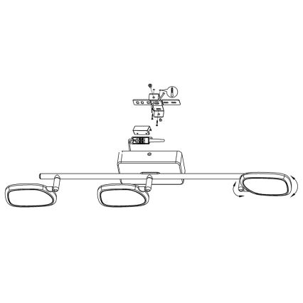 Eglo - LED RGB Spotlight PALOMBARE-C 3xLED/5W/230V
