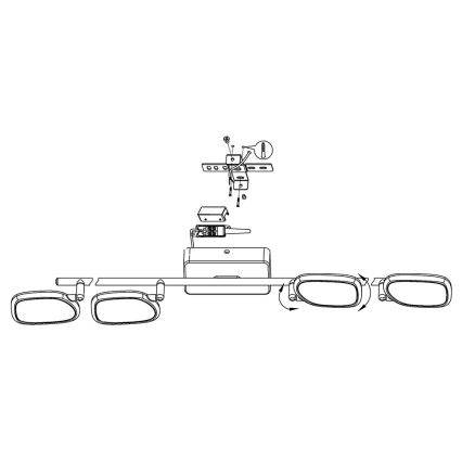 Eglo 97694 - LED RGB Spotlight PALOMBARE-C 4xLED/5W/230V