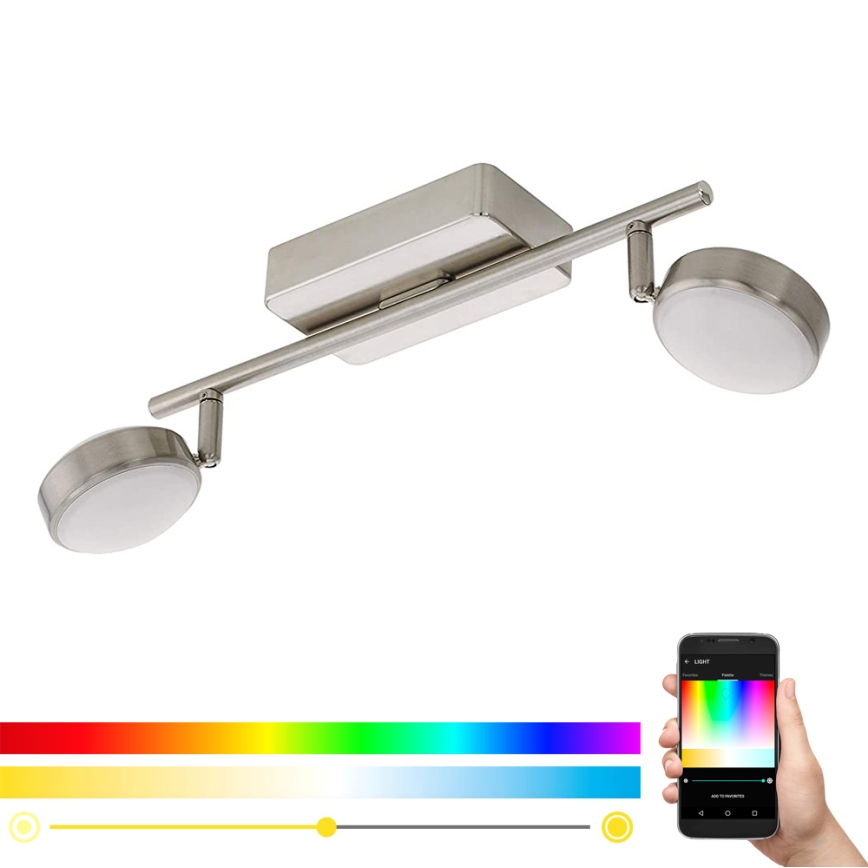 Eglo 97715 - LED RGB Dimmable spotlight CORROPOLI-C 2xLED/5W/230V