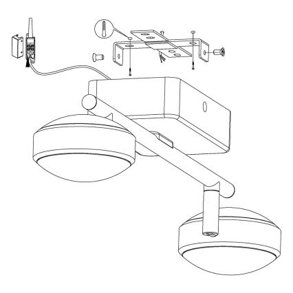 Eglo 97715 - LED RGB Dimmable spotlight CORROPOLI-C 2xLED/5W/230V