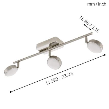Eglo - LED RGB Spotlight CORROPOLI-C 3xLED/5W/230V