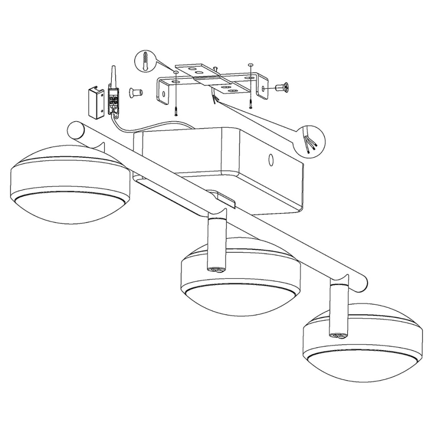 Eglo - LED RGB Spotlight CORROPOLI-C 3xLED/5W/230V