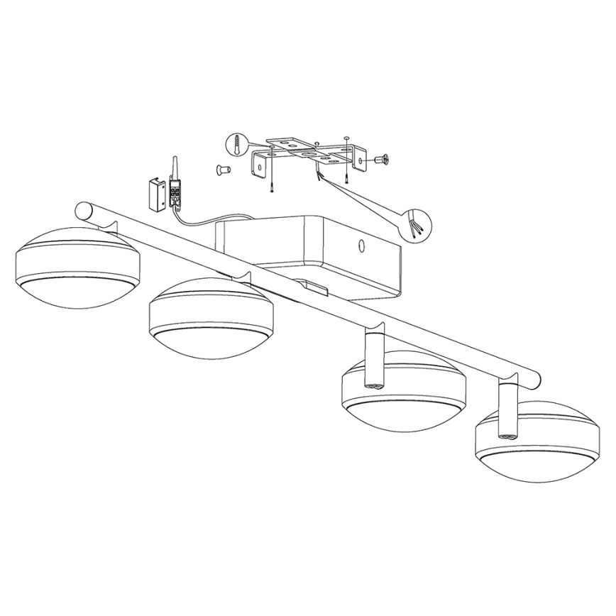Eglo - LED RGB Dimmable spotlight CORROPOLI-C 4xLED/5W/230V