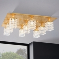 Eglo 97722 - LED Crystal surface-mounted chandelier PYTON GOLD 9xG9/3W/230V