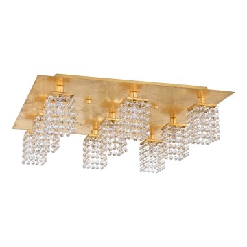 Eglo 97722 - LED Crystal surface-mounted chandelier PYTON GOLD 9xG9/3W/230V