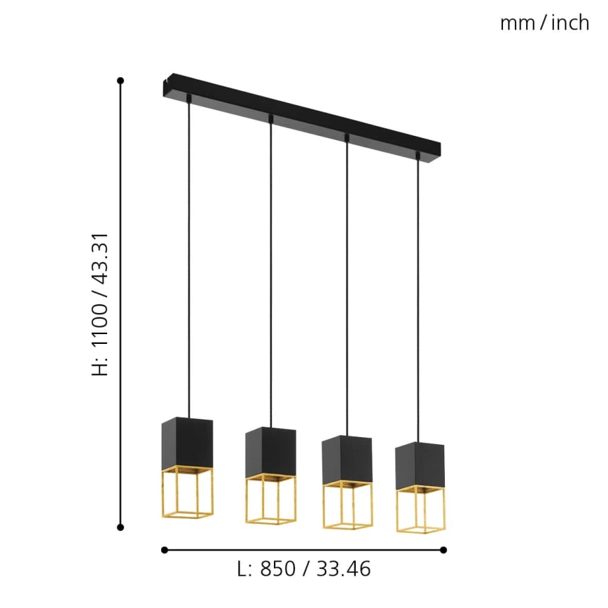 Eglo - LED chandelier on a string 4xGU10/5W/230V