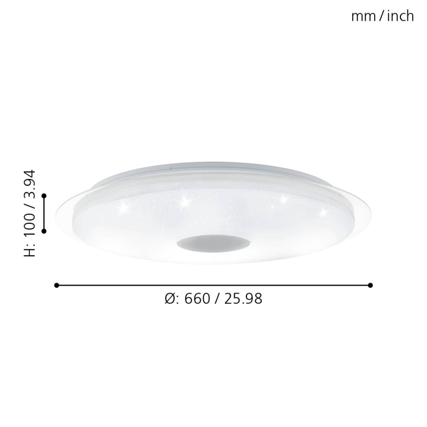 Eglo - LED Dimmable ceiling light LED/40W/230V + remote control