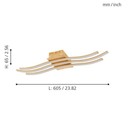 Eglo 97743 - LED Surface-Mounted Ceiling Light MIRAFLORES 3x LED / 8.6 W / 230 V