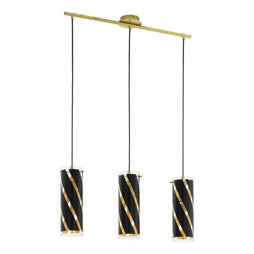 Eglo 97767 - Chandelier on a string PINTO NERO 1 3xE27/60W/230V