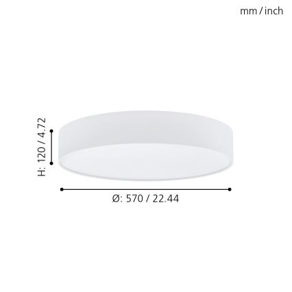 Eglo - LED Dimmable ceiling light LED/40W/230V + remote control