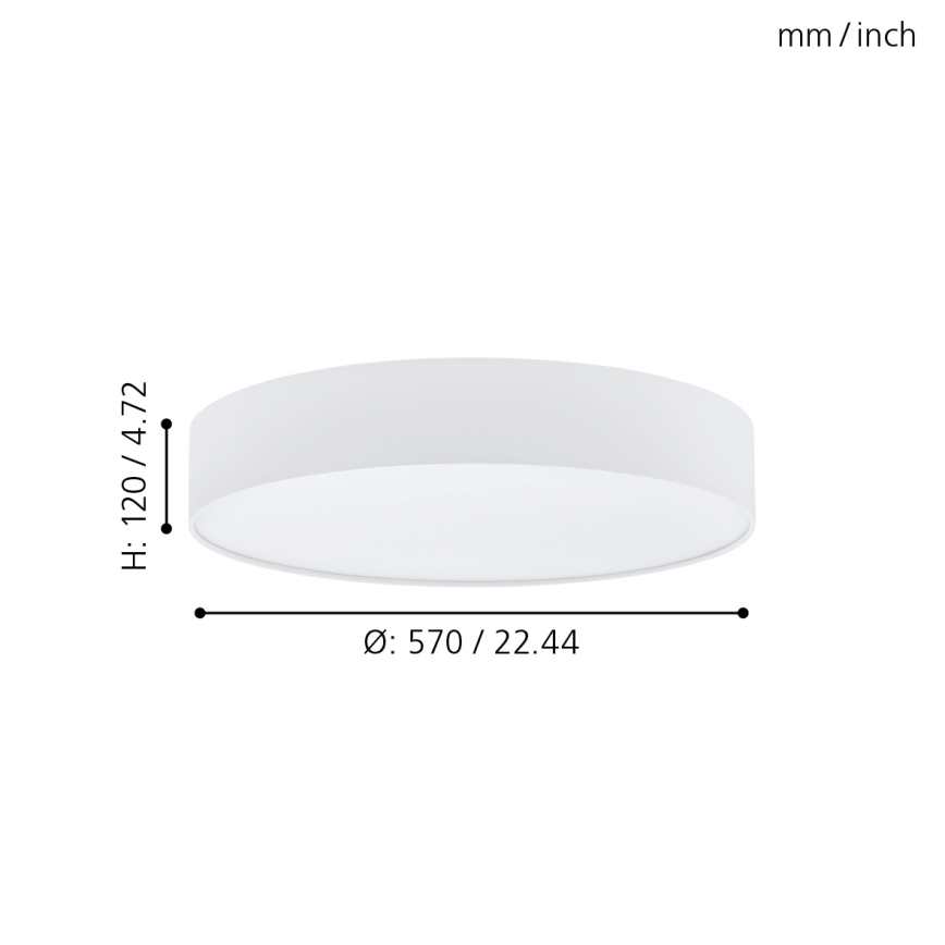 Eglo - LED Dimmable ceiling light LED/40W/230V + remote control