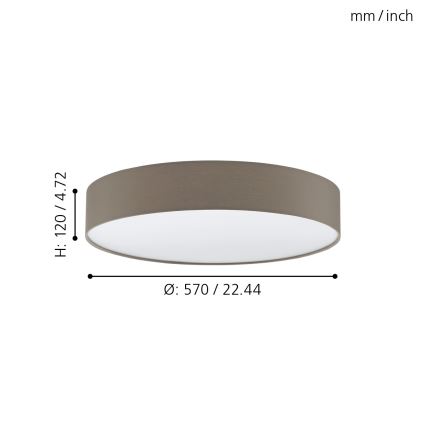 Eglo - LED Dimmable ceiling light LED/40W/230V + remote control