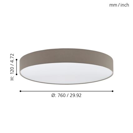 Eglo - LED Dimmable ceiling light LED/60W/230V + remote control