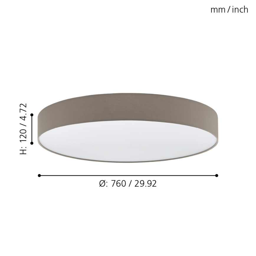 Eglo - LED Dimmable ceiling light LED/60W/230V + remote control