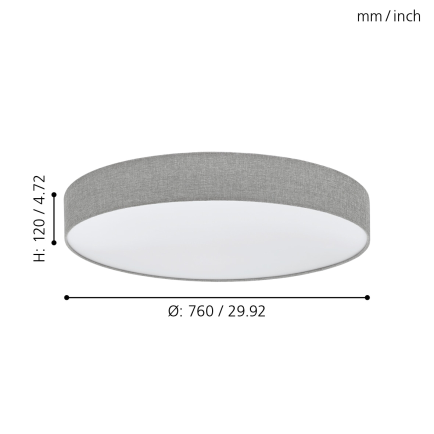 Eglo - LED Dimmable ceiling light LED/60W/230V + remote control